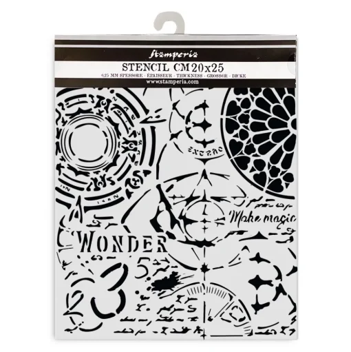 Plantilla de stencil Textura Gótica Master of Magic Stamperia 20x25cm