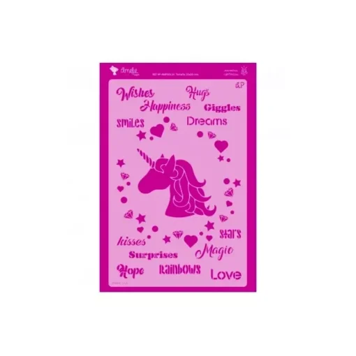 Plantilla de stencil Unicornio 20x30cm