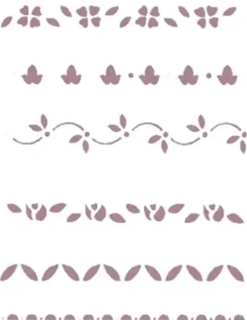 Plantilla de Stencil V-155 Cenefas15x21cm Dayka