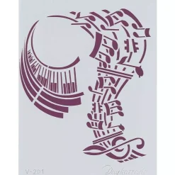 Plantilla de Stencil V-201 Pentagrama 15x21cm Dayka