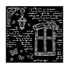 Plantilla de stencil Ventana Blue Land Stamperia 18x18cm
