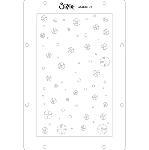Sellos + plantillas de stencil The R's Have It Sizzix