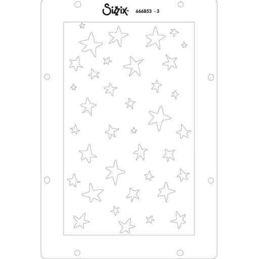 Sellos + plantillas de stencil The R's Have It Sizzix