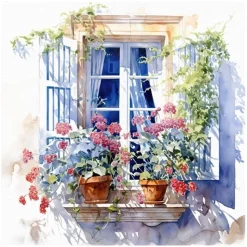 Servilletas de Papel Ventana Primaveral 33x33cm