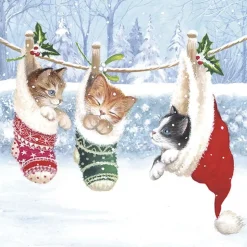 Servilletas Kitten in Winterland 33x33cm