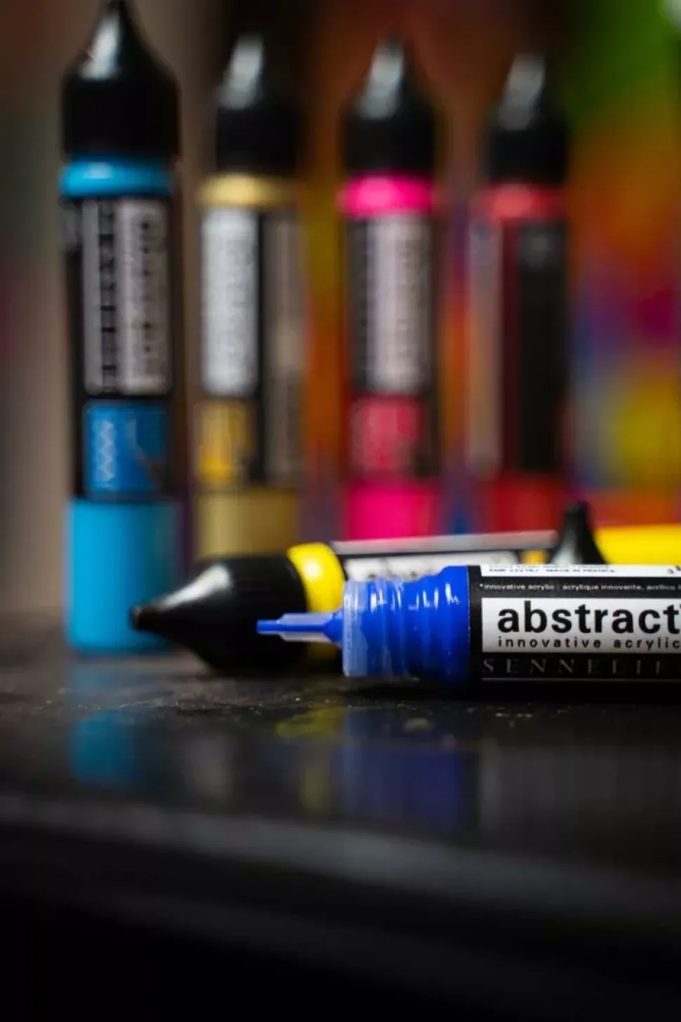 Set 5 Acrílicos Liner Abstract Colores Primarios Sennelier 27ml