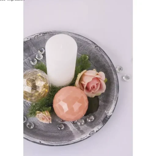 Set 6 Bolas de Facetas de Plástico Transparente Rayher 8cm