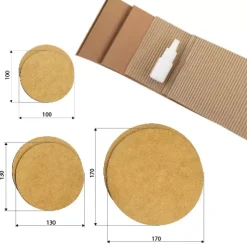 Set 3 cajas circulares de regalo kraft Fabrika Decoru