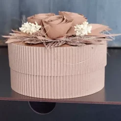 Set 3 cajas circulares grandes de regalo kraft Fabrika Decoru