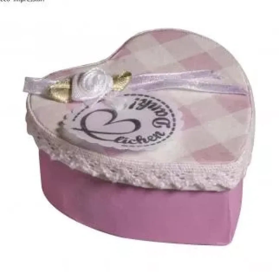 Set 4 Cajas Pequeñas Corazón de Papel Maché Rayher