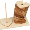Set 50 Corazones madera + Base On se Marie Artemio