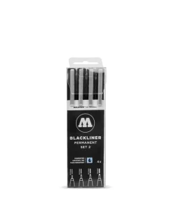 Set #2 de 4 rotuladores calibrados Blackliner Molotow