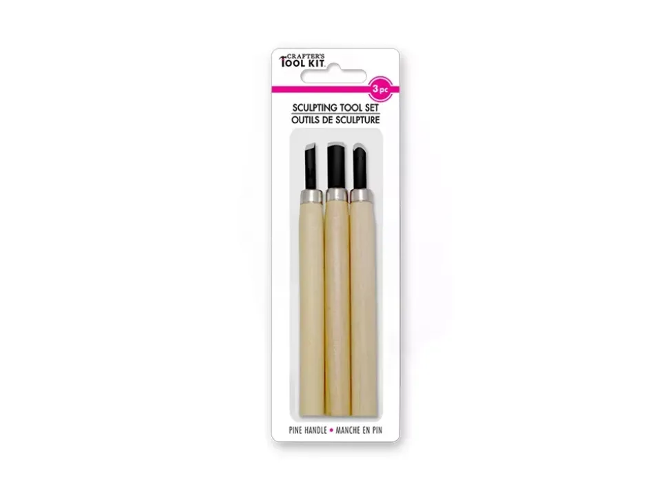 Set 3 Herramientas Para Modelar y Esculpir de Punta Recta MultiCraft