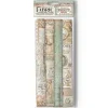 Set 4 hojas de tela Fabric Brocante Antiques Stamperia 30x30cm