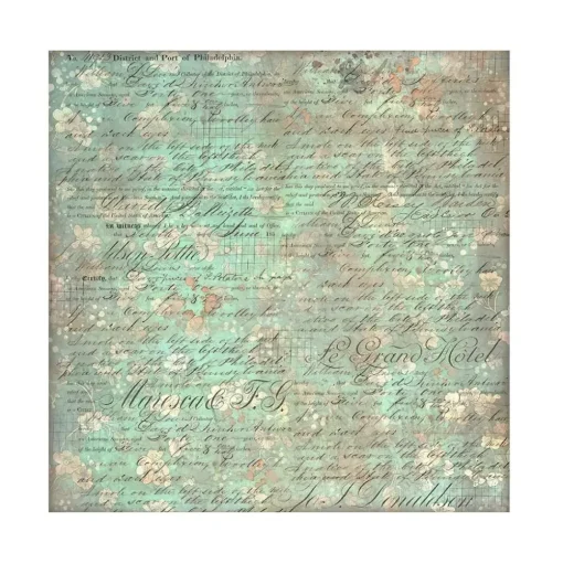 Set 4 hojas de tela Fabric Brocante Antiques Stamperia 30x30cm