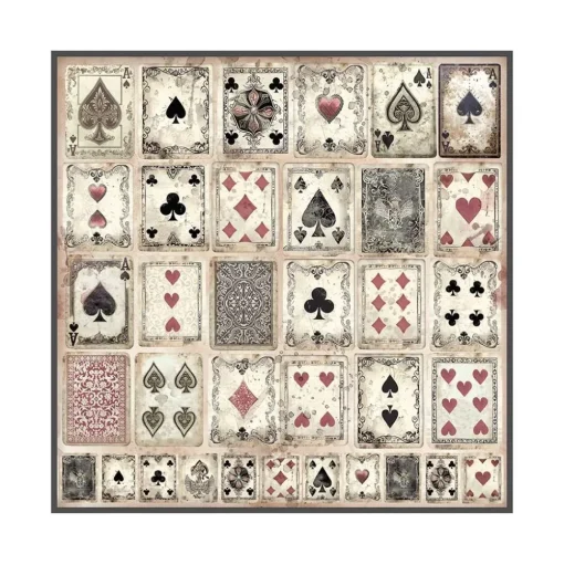Set 4 hojas de tela Fabric Master of Magic Stamperia 30x30cm