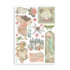 Set 8 hojas de Washi tape Wonderland Stamperia A5