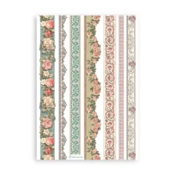 Set 8 hojas de Washi tape Wonderland Stamperia A5