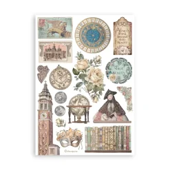 Set 8 hojas de washi tape Venice City Of Art Stamperia