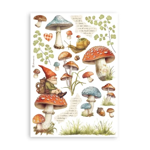 Set 8 hojas de washi tape Romantic Hidden Grove Stamperia A5