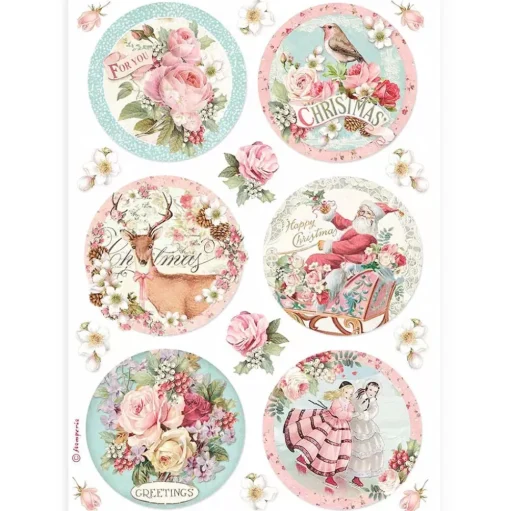 Set 6 papeles de arroz All You Need For Christmas Stamperia 21x30cm