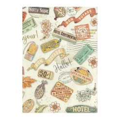 Set 8 papeles de arroz Art of Travelling Stamperia 10x15cm