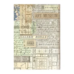 Set 8 papeles de arroz Art of Travelling Stamperia 10x15cm