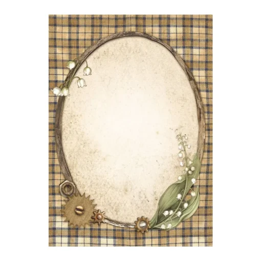 Set 8 papeles de arroz Backgrounds Romantic Hidden Grove Stamperia 10x15cm