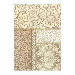 Set 8 papeles de arroz Backgrounds Christmas Greetings Stamperia 10x15cm