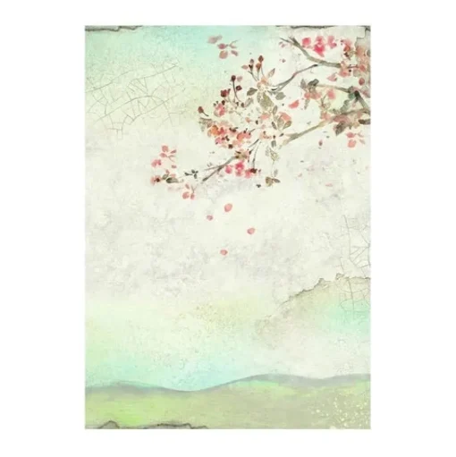 Set 8 papeles de arroz Backgrounds House of Roses Stamperia 10x15cm