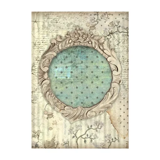 Set 8 papeles de arroz Backgrounds Alice Forever Stamperia 10x15cm