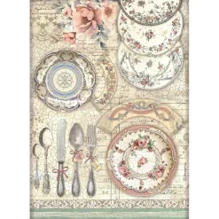 Set 6 papeles de arroz Brocante Antiques Stamperia 21x30cm