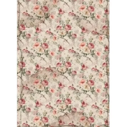 Set 6 papeles de arroz House of Roses Stamperia 21x30cm
