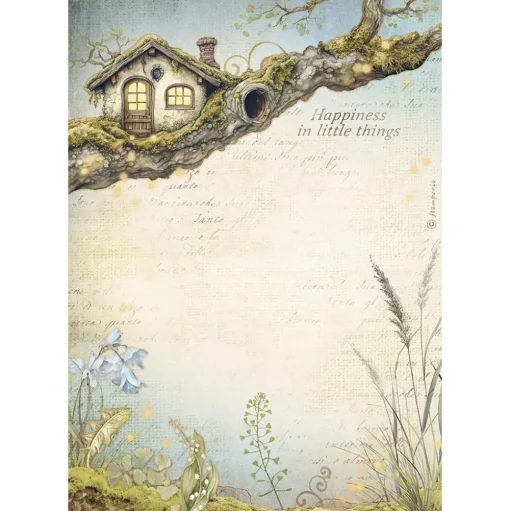 Set 6 papeles de arroz Romantic Hidden Grove Stamperia 21x30cm