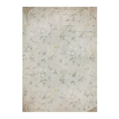 Set 8 papeles de arroz Romantic Golden Harmony Stamperia 10x15cm