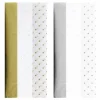 Set 12 Papeles de Seda Puntitos Surtido Oro y Plata Clairefontaine 50x70cm