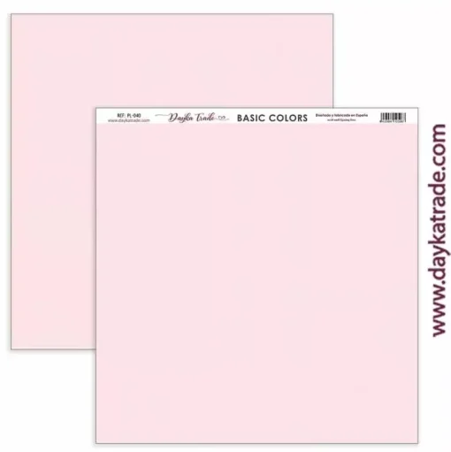 Set 5 papeles PL-040 efecto textura tela Rosa Pastel Dayka 30x30cm