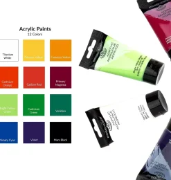 Set 12 Pinturas Acrílicas Royal & Langnickel 75ml