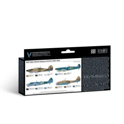 Set 8 pinturas para modelismo 163 RAF colors Desert Scheme & M.T.O. 1940-1945 Air War Vallejo 17ml