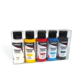 Set 5 pinturas para modelismo 104 candy Premium Color Vallejo60ml