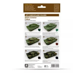 Set 6 pinturas para modelismo 413 OTAN Armour Colors AFV Vallejo 8ml