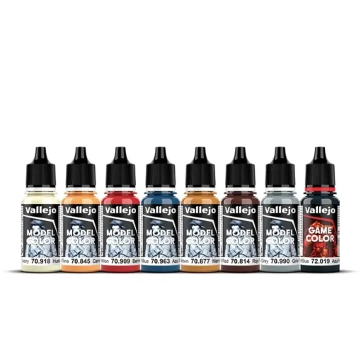 Set 8 pinturas para modelismo 242 Elfos y Gnomos Fantasy Vallejo 17ml