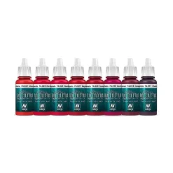Set 8 pinturas para modelismo 103 Crimson Red Fantasy-Pro Vallejo 17ml
