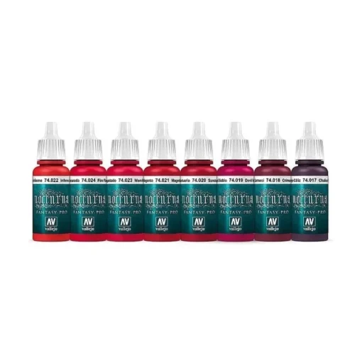 Set 8 pinturas para modelismo 103 Crimson Red Fantasy-Pro Vallejo 17ml