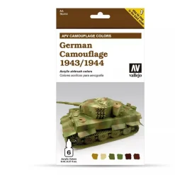 Set 6 pinturas para modelismo 414 German Camouflage AFV Vallejo 8ml