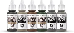 Set 6 pinturas para modelismo 206 WWII German Infantry Wargames Flames of War Vallejo 17ml