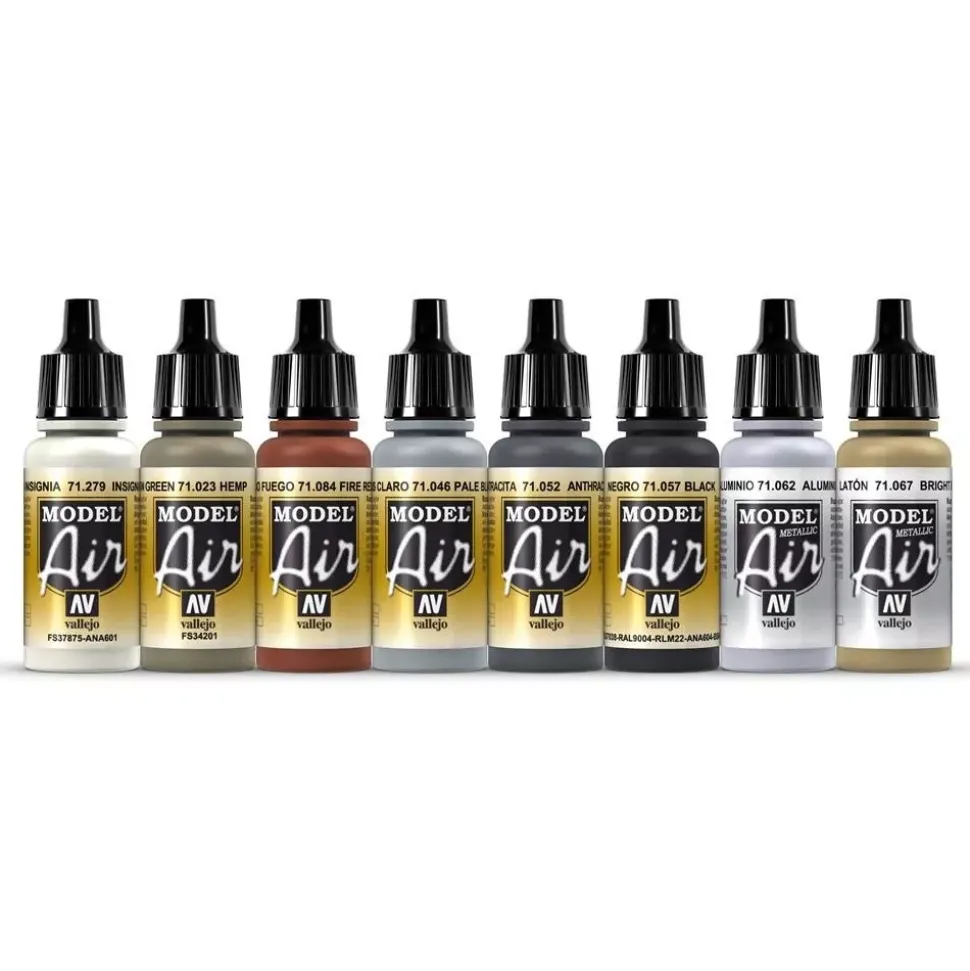 Set 8 pinturas para modelismo 611 Nuclear Submarines Navy Vallejo 17ml