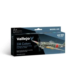 Set 8 pinturas para modelismo 152 Imperial Japanese Army (IJA) colors pre-war to 1945 Air War Vallejo 17ml