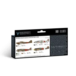 Set 8 pinturas para modelismo 152 Imperial Japanese Army (IJA) colors pre-war to 1945 Air War Vallejo 17ml