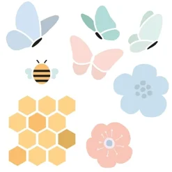 Set 2 plantillas de stencil Sweet Garden Artemio